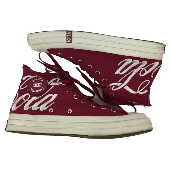 RARE Converse x Coca Cola x Kith Red Chuck 70s hi Sneakers Men 11 hype deadstock - Picture 1 of 9